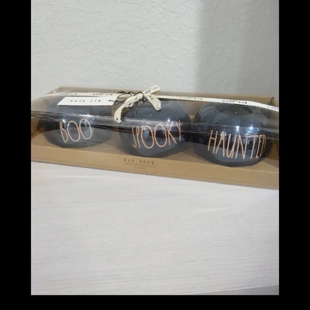 Rae Dunn - Halloween Tea light holders Set of 3 Brand New in Original Box